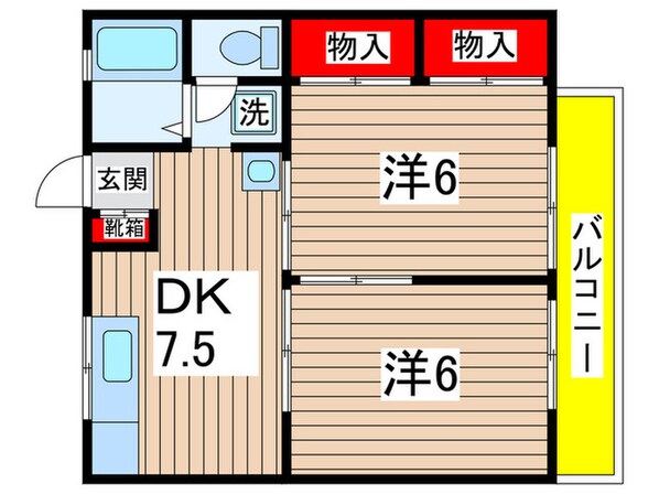 第３ハイツ城所の物件間取画像